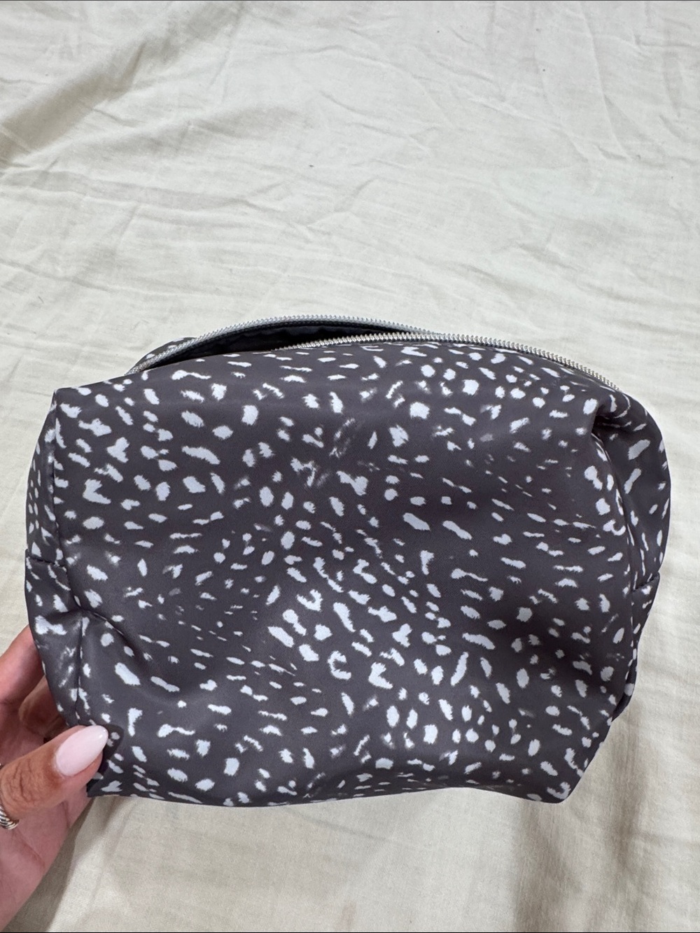 Sonia Kashuk Gray and White Printed Cosmetic Pouch